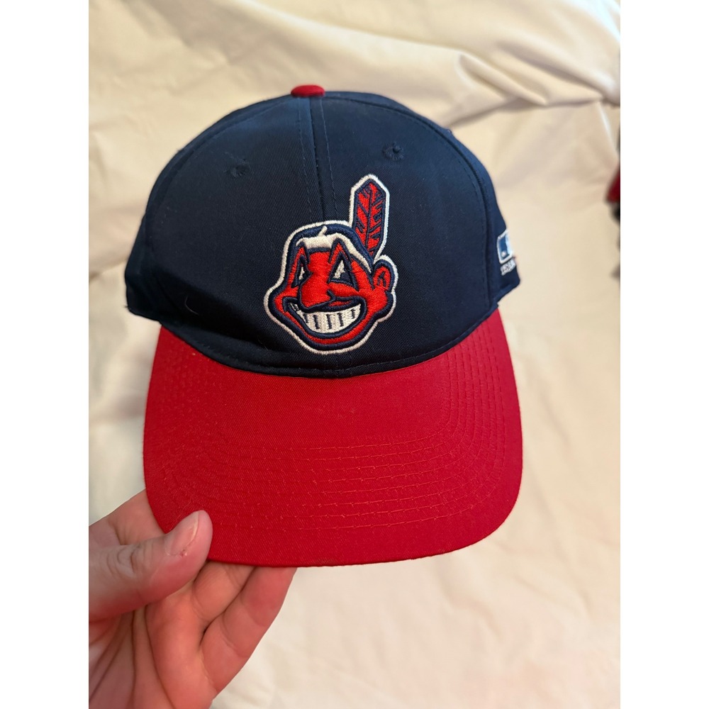 Cleveland Indians MLB Chief Wahoo Youth Baseball Cap Navy Red OC Sports Hat